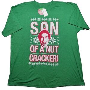 ELF Movie Son Of A Nut Cracker Men 3XL Christmas Green Short Sleeve T-Shirt NEW